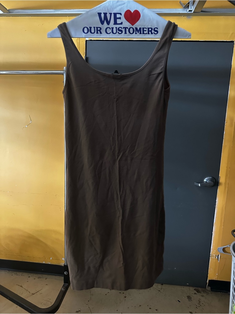 H&M Brown Sleeveless Midi Tank Dress - Picture 2 of 3